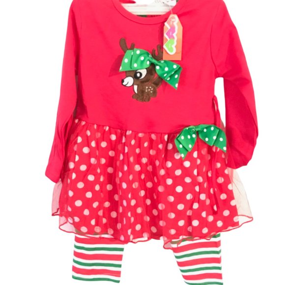 2 for $20 Christmas 2pc Outfit - Reindeer - Picture 2 of 5